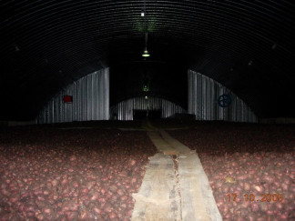 The bulk storage method is used for potato storage